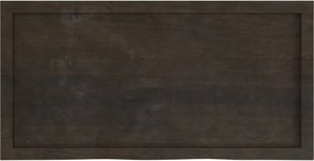 vidaXL Επιφάνεια Τραπεζιού Σκούρο Καφέ 100x50x(2-6)εκ Επεξ. Μασίφ Δρυς