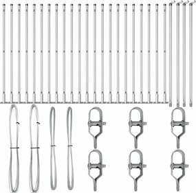 vidaXL Στύλος Περιφράξεων 26 pcs Γκρι Μέγεθος: 3,2 x 3,2 x 110 εκ.