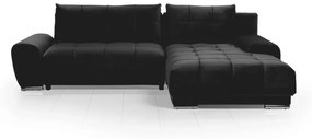 Γωνιακός καναπές κρεβάτι Jacks με αποθηκευτικό χώρο, μαύρο 273x191x83cm δεξιά γωνία – CHO-TED-001