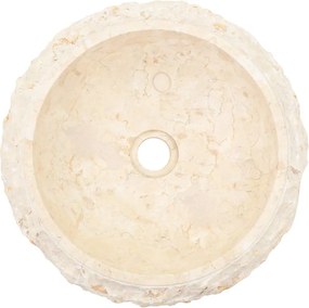 vidaXL Νιπτήρας Κρεμ 40 x 12 εκ. Μαρμάρινος