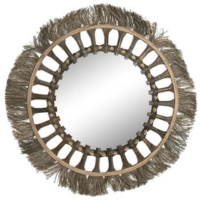 Τοίχο καθρέφτη Home ESPRIT Φυσικό Τροπικό 60 x 2,5 x 60 cm