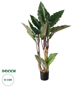 GloboStar® Artificial Garden RAINBOW TARO 20208 Τεχνητό Διακοσμητικό Φυτό Κολοκασία Υ160cm