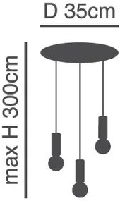 SE21-NM-4-3NM ADEPT TUBE Nickel Matt Pendant+