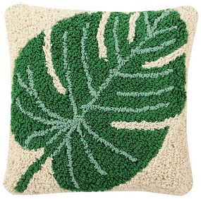 Μαξιλάρι Διακοσμητικό (Με Γέμιση) Monstera LOR-SC-MONSTERA Λευκό-Πράσινο Lorena Canals 38Χ38 100% Cotton