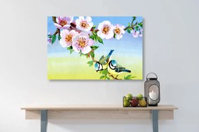 Εικόνα τσιμπούκι και ανθισμένα λουλούδια - 120x80