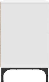 vidaXL Κομοδίνο 2 pcs Λευκό 49 x 36 x 61 εκ Επεξεργασμένο ξύλο