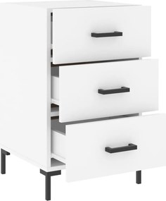 vidaXL Κομοδίνο Λευκό 40 x 40 x 66 εκ. από Επεξεργασμένο Ξύλο
