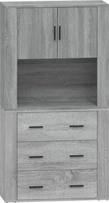 vidaXL Ντουλάπι Γκρι Sonoma από Επεξεργασμένο Ξύλο