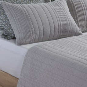 Ζεύγος Μαξιλαροθήκες Καπιτονέ (52x72) Nef-Nef Homeware Elements Ecstatic Grey