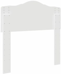 vidaXL Κεφαλάρι με κεφαλάρι Λαμπερό Λευκό 75 cm Επεξεργασμένο ξύλο