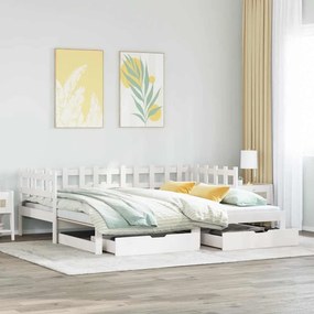 vidaXL Καναπές Κρεβάτι Συρόμενος Χωρίς Στρώμα 80x200 εκ. &amp; Συρτάρια