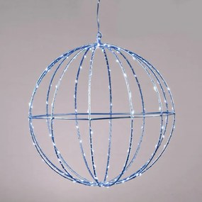 Διακοσμητικό LED 3D Silver Ball-Διάμετρος: 30 εκ.-Blue