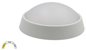 Adeleq Πλαφονιέρα LED PC Στρογγυλή Φ180mm 15W CCT IP65 Λευκή 21-1801508