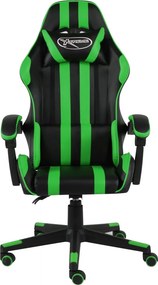vidaXL Καρέκλα Racing Μαύρο / Πράσινο από Συνθετικό Δέρμα