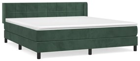 ΚΡΕΒΑΤΙ BOXSPRING ΜΕ ΣΤΡΩΜΑ ΣΚΟΥΡΟ ΠΡΑΣΙΝΟ 160X200ΕΚ. ΒΕΛΟΥΔΙΝΟ 3130970