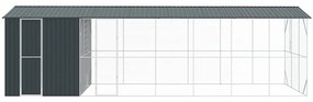 vidaXL Κλουβί Πουλιών Ανθρακί 860 x 310 x 247 εκ Γαλβανισμένος χάλυβας