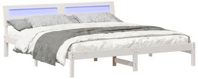 vidaXL Σκελετός Κρεβατιού Λευκό 180 x 200 cm Συμπαγές ξύλο πεύκου