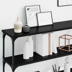 vidaXL Τραπέζι κονσόλας Μαύρη δρυς 200 x 29 x 75 cm