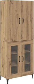vidaXL Highboard Artisan Oak 69,5 x 34 x 180 εκ. Επεξεργασμένο ξύλο