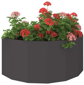 vidaXL Γλάστρα Μαύρο 120 x 60 x 50 εκ. Ατσάλι