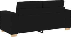 vidaXL Καναπές Διθέσιος Μαύρος 180x77x82 εκ. από Ύφασμα