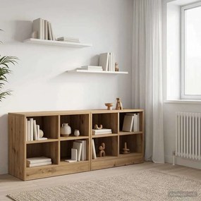 vidaXL Ντουλάπι κρεβατιού με ράφι 2 τεμ. Artisan Δρυς 66 x 33 x 48 εκ.