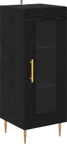 vidaXL Πλαϊνό γραφείο Μαύρη δρυς 34 x 34.5 x 90 εκ Επεξεργασμένο ξύλο