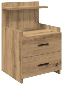 vidaXL Κομοδίνα 2 τεμ. με 2 Συρτάρια, Ξύλο Artisan Oak 40x36,5x62 εκ.