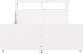 vidaXL Σκελετός Κρεβ. Χωρίς Στρώμα Λευκό 140x190 εκ Μασίφ Πεύκο