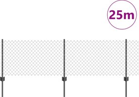 vidaXL Συρματόπλεγμα Περίφραξης με Πάσσαλο 25 x 0,6 m