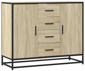 vidaXL Sideboard Sonoma Oak 92x35x76 cm Κατασκευασμένο ξύλο
