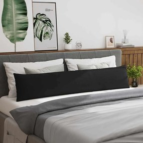 vidaXL Μαξιλάρι Καναπέ 2 pcs Μαύρο 200 x 40 εκ. ύφασμα