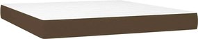 vidaXL Κρεβάτι Boxspring με Στρώμα Σκούρο Καφέ 180x200 εκ Υφασμάτινο