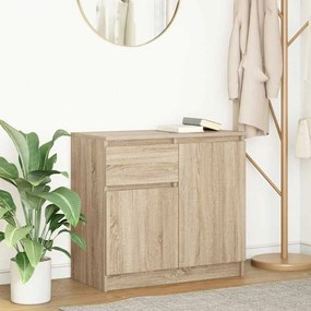 Συρταριέρα με Συρτάρια Sonoma Δρυς 71x35x65 εκ. από Επεξ. Ξύλο - Καφέ
