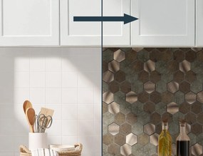 Αυτοκόλλητα πλακάκια Douceur d'intérieur - 25x23.2cm - 4τμχ - Γκρι