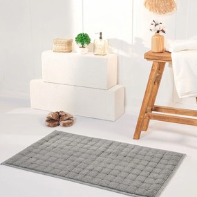 Χαλάκι Μπάνιου με Πυκνή Πλέξη σε Γκρι x100 cm 60x100 cm