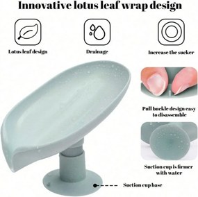 Επιτραπέζια Πλαστική Σαπουνοθήκη με Βεντούζα - Γκρι