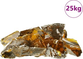 vidaXL Πέτρες Κήπου Καφέ 12 cm Γυαλί