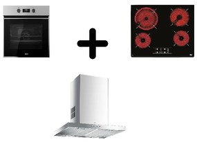 Teka HSB 645 Φούρνος πολλαπλών λειτουργιών+TT 6420 Κεραμική Εστία+DSJ 680 Καμινάδα τοίχου