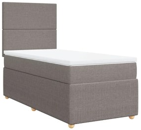 ΚΡΕΒΑΤΙ BOXSPRING ΜΕ ΣΤΡΩΜΑ TAUPE 90X190 ΕΚ.ΥΦΑΣΜΑΤΙΝΟ 3294208