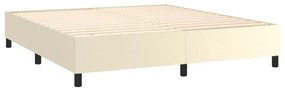 ΠΛΑΙΣΙΟ ΚΡΕΒΑΤΙΟΥ BOXSPRING ΚΡΕΜ 160X200 ΕΚ. ΣΥΝΘΕΤΙΚΟ ΔΕΡΜΑ 3121055