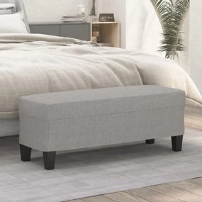 vidaXL Πάγκος Ανοιχτό Γκρι 100 x 35 x 41 εκ. Υφασμάτινος