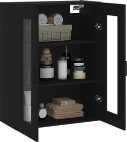 vidaXL Ντουλάπι Τοίχου Μαύρο 69,5 x 34 x 90 εκ.