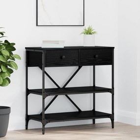 vidaXL Τραπέζι Κονσόλας Μαύρη Δρυός 75x34.5x75 εκ. Κατασκευασμένο από Ξύλο