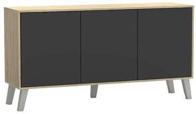 Μπουφές Billie pakoworld sonoma-γκρι 149x40x77εκ
