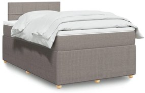 Κρεβάτι Boxspring με Στρώμα Taupe 120x200 εκ. Υφασμάτινο