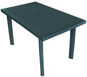 vidaXL Τραπέζι Κήπου Πράσινο 126 x 76 x 72 εκ. Πλαστικό