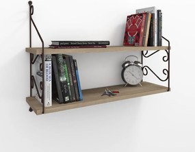 Wall Shelf Seramoni 2'li - Sacramento Brown