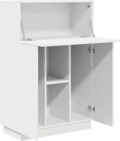 vidaXL Γραφείο με ράφι Λευκό 71.5 x 31.5 x 106.5 εκ Επεξεργασμένο ξύλο