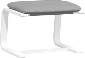 vidaXL Πολυθρόνα Relax Ανοιχτό Γκρι Υφασμάτινη με Υποπόδιο